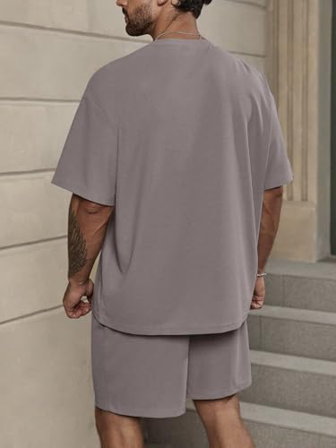 Image of Vogaan Men's T-Shirt and Shorts Set | Top & Shorts Night Suits Set | Night Wear for Men | Holiday Outfits for Men's