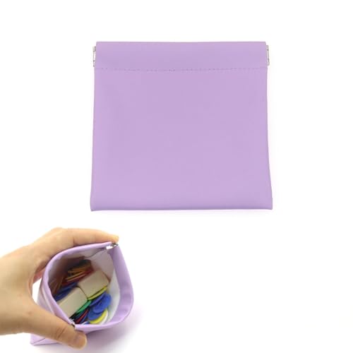 Bolsa para dados Mahjong 4.7x4.7 pulgadas color púrpura