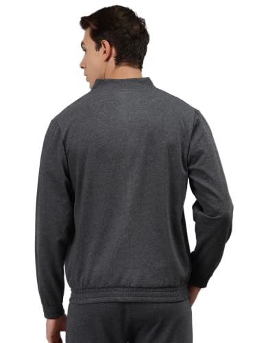 Image of Hubberholme Men's Cotton Blend Solid Collared Sweatshirt