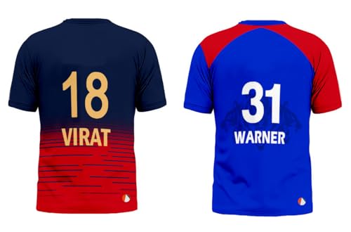 Image of Sports India IPL Cricket Team T Shirt Jersey Combo for (Kid's, Boy's & Mens) L744