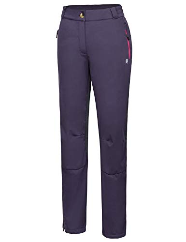 Little Donkey Andy Women's Lightweight Softshell Hiking Pants Quick Dry Pants for Camping, Fishing, Purple S