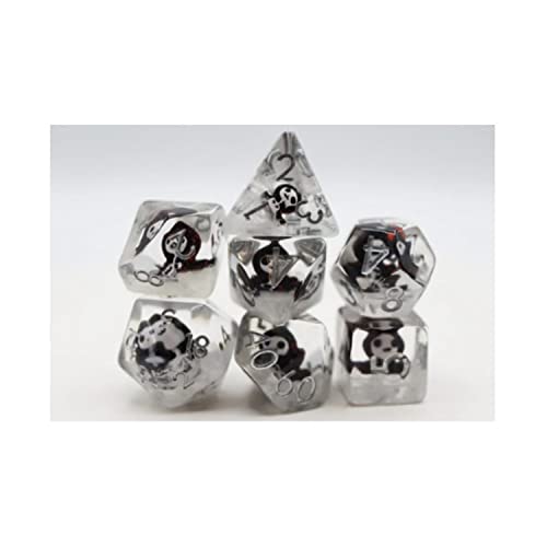 Foam Brain Games Set Poli Segadora con plata (7) dados para juegos de rol y mesa
