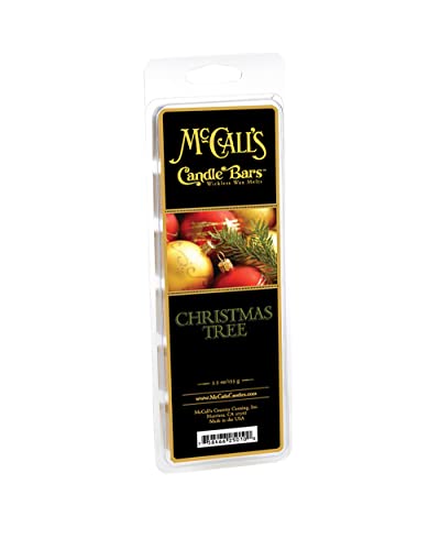 Image of McCall's Candles | Christmas Tree | Scented Wax Melt | Evergreen, Pine, Fir Needle & Holiday Magic | 6-Piece Break-Apart Bar | 12-24 Hours Per Wedge | Poured in the USA | 5.5 oz