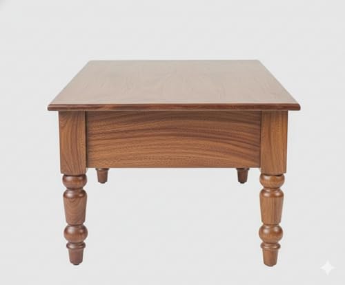 Image of MISAN Solid Sheesham Wood Coffee Table - Elegant Center Table with Two Spacious Drawers | Sturdy & Stylish Wooden Furniture for Home & Living Room (A - Natural Hony)