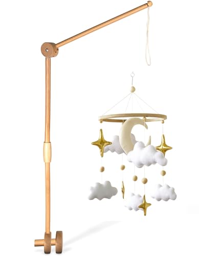 Image of Gold Crib Mobile and Adjustable Crib Mobile Arm