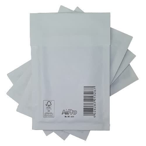 White Padded Envelopes | Bubble Mailers | Safety Security Peal and Seal Bubble Wrap Lined Envelopes | Eco Friendly Premium Quality 100 (W4-200 X 275MM)