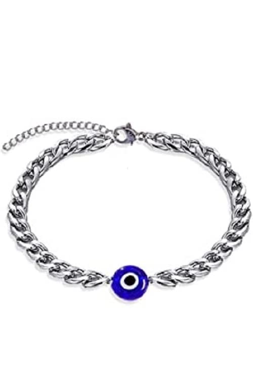 El Regalo Evil Eye Chain Unisex Bracelet- Stainless Steel No Rust Bracelet for Men & Women (B07PRD1YJ3) Amazon Price History, Amazon Price Tracker