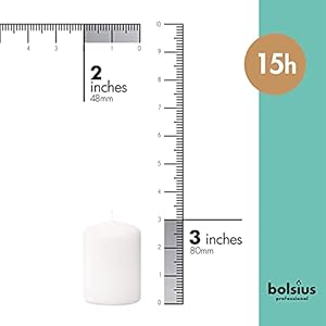 Bolsius White Pillar Candles – 2x3 Inches – 20 Pack Unscented – Premium European Quality – Dripless, Smokeless, and Clean Burning Household Candles – Perfect for Wedding, Party, Dinner, And Home Décor Bolsius White Pillar Candles–2×3 Inches–20 Pack Unscented–Premium European Quality–Dripless Smokeless and Clean Burning Household Candles–Perfect for Wedding Party Dinner And Home Decor