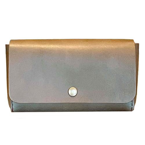 [Shifa] 200万円入る 財布 グレー お札入れ 革製品 長財布 革財布 小物入れ ポーチ