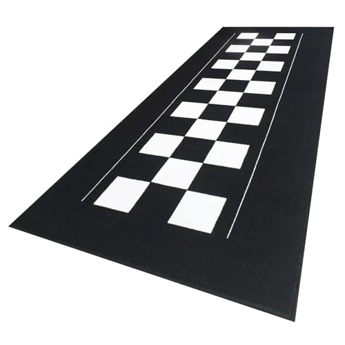 BIKETEK – Tapis de garage série 4 motif damier, 190 x 80 cm