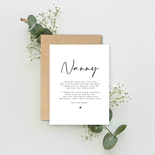 Nanny to be Poem Pregnancy Announcement A5 Card with envelope, Pregnancy Reveal, Nanny to be - Image 3