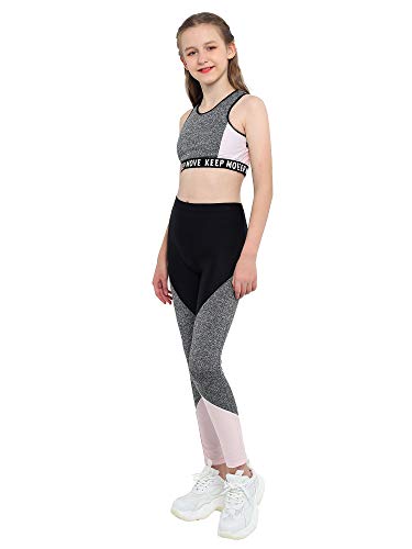 Kids Girls' Yoga Dance Performance Outfit Tracksuit Crop Top with Athletic Leggings 2 Piece Set2
