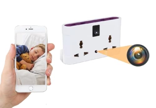 Image of FREDI HD PLUS WiFi 3-Pin Socket Camera 1080P HD | Plug Socket Camera with 32GB Inbuilt Storage | Live View on Mobile & PC via iWFCam App | Plug & Play Indoor Monitoring Device for Home Office Shop