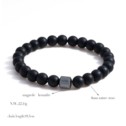 3PCS Glame Anti Alcohol Bracelet for Men Women，Stone Volcanic Stone Reduce the Urge Drinking Alcohol Manifestation Relieve Anxiety Stress Jewelry Gift3