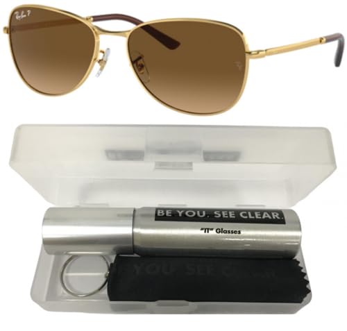 Ray-Ban RB3733 Sunglasses Bundle: RB 3733 001/M2 Arista/Brown Gradient Polar Crystal Polarized and Eyewear Cleaning Kit2