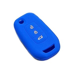 Autosleutel hoes siliconen beschermhoes sleutelhoes Key Cover Case etui draagbare klapsleutel met 3 toetsen