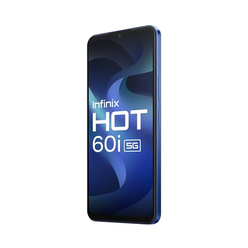 Image of Infinix HOT 60i 5G (Shadow Blue, 4GB RAM, 128GB Storage) | True 5G (Works On Jio, Vi, Airtel)|6000mAh Biggest Battery|Most Advanced Infinix AI- AI Eraser, Circle to Search
