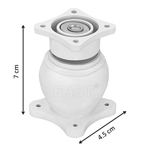 Image of FAST DM02P Heavy Wall Mounted Magnetic Door Stopper Catcher 5 Number Size for Doors Stop 4pcs (White)