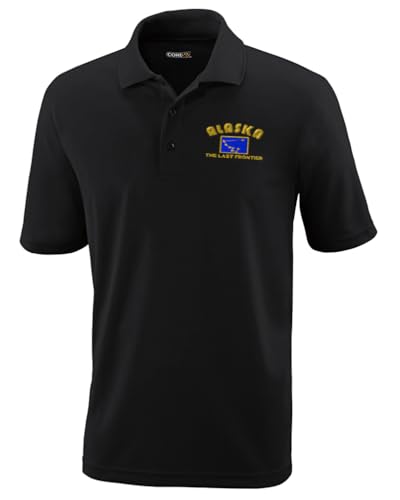 Performance Golf Polo Tees Alaska The Last Frontier Polyester