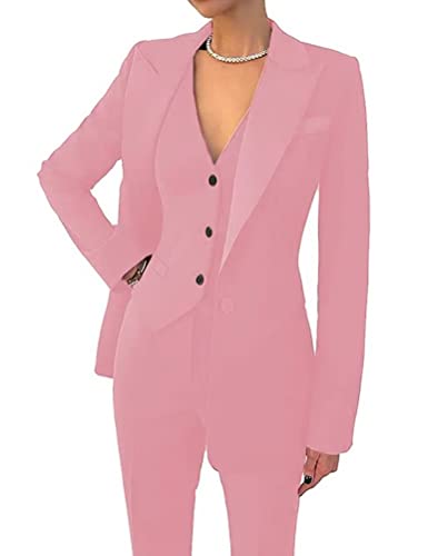 Pant Suits for Women 3 Pieces Wedding Tuxedos Suit Set Business Casual Outfits for Women