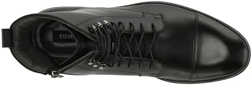 Steve Madden Men's Daylon Combat Boot, Black Leather, 10 | Image 4