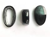 Ox Horn Knob&Scabbard Mouth&End-Cap for Japanese Katana Sword Saya Customization (Black, 001A)