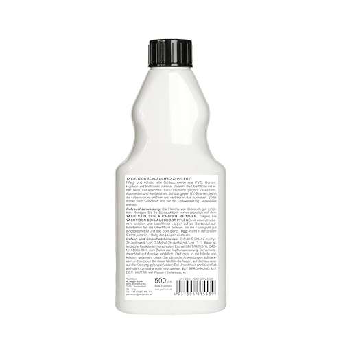 YACHTICON Schlauchboot Pflege 500 ml – Schutzmittel für Schlauchboote aus PVC, Gummi & Hypalon – langanhaltende UV-Schutzschicht gegen Verwitterung & Auskreiden