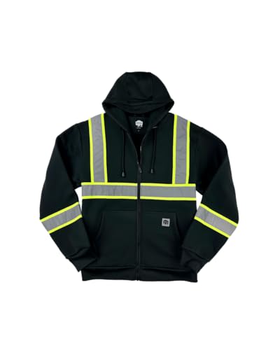 Buffalo Outdoors® Workwear Black Safety Reflective Hooded Sweatshirt