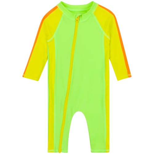 Image of SwimZip UPF50+ Boys Swim Shirt, Long Sleeve One Piece Kids Sunsuit