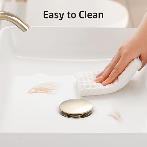 Image of KES 20 Inch Low Profile Vessel Sink, Large Rectangular White Ceramic Bathroom Sink Above Counter, Shallow Countertop Vanity Sink for Modern Farmhouse Antique Dresser Vanity, No Overflow, BVS123S50