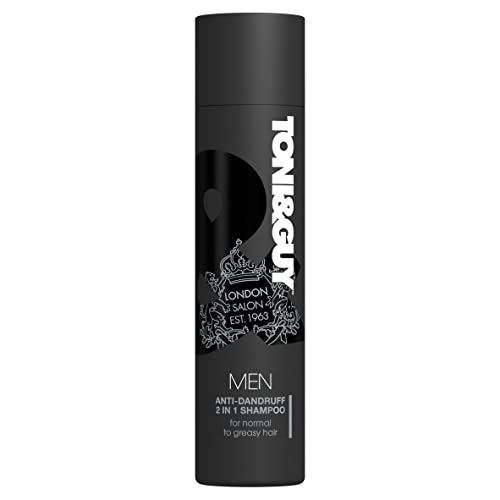 17% off - Toni & Guy Men Anti Dandruff 2 in 1 Shampoo, Cleanses Greasy Hair and Soothes Itchy Scalp, 250ml