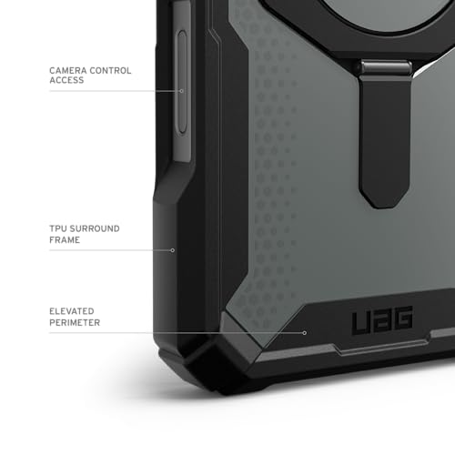 Urban Armor Gear TPU+PC UAG Plasma XTE Mag-Safe Compatible, Rugged Lightweight Slim Shockproof Protective Case/Cover Designed For iPhone 16 Pro Max (6.9-Inch) (2024) - Black/Orange