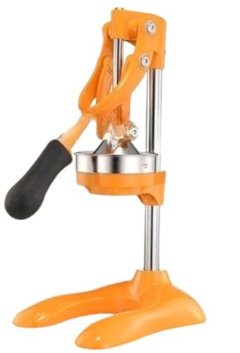 HeartTrend 搾りたてオレンジジュース絞り器 ジュース絞り器 業務用 ステンレススチール製 フルーツ 手動ジューサー ストールプレス (オレンジ)