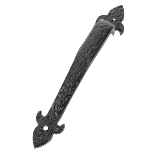 FIXOSHEE 黒色鋳鉄製キャビネット取っ手 大型プルハンドル アンティーク風家具用属プル 引き出し ドア対応 シンプル軽量で多様なインテリア