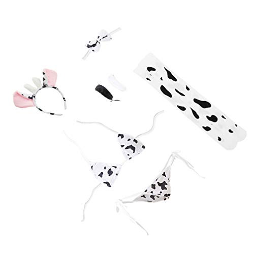 SOIMISS 1 Conjunto Leite de Vaca Cosplay Traje Lingerie Sedução Três- Ponto Kit Underwear Bikini Lin