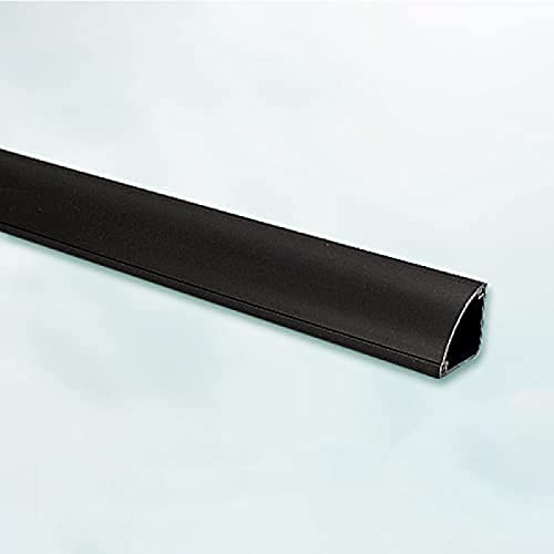 Canal De Cable De Piso 2x1m, Protector De Cable De Arco Triangular, Cubierta Oculta De Cable De PVC, Decoración De Canalización, Organizador De Cable Eléctrico, 4 Colores Para Su Elección,Negro,14