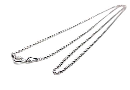 Missy Jewels, Cadena de Plata de Ley RODIADA Tipo rolo diamantada de 1,4 mm. Varias Medidas a Elegir (40)