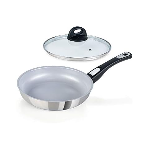 Genius Cerafit Steel Bratpfanne 24cm + Glasdeckel Cover