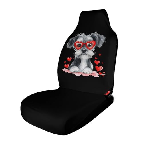 Schnauzer Car Seat Covers Universal Car Front Seats Protector Auto Interior Accessories 1PCS