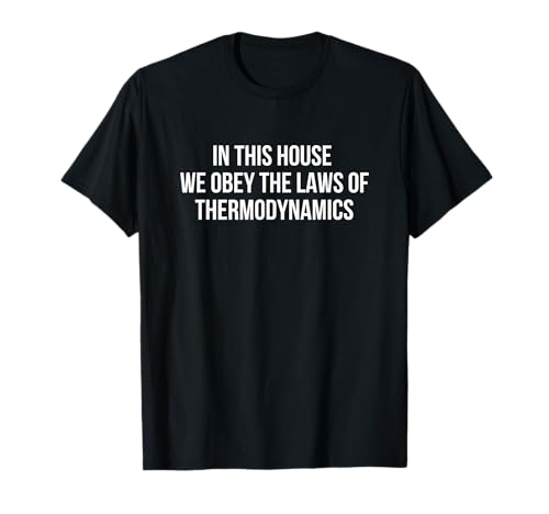 In This House We Obey The Laws of Thermodynamics T-Shirt