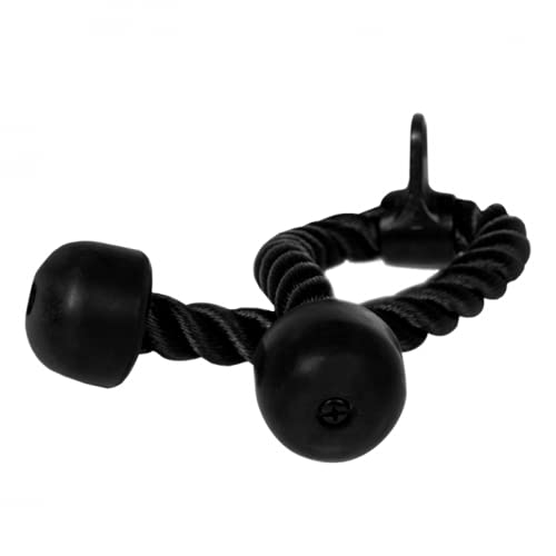 spocco | imported gym fitness equipment tricep/biceps rope strength training bodybuilding cable attachment exercise accessories | 30 inch-black | tr09