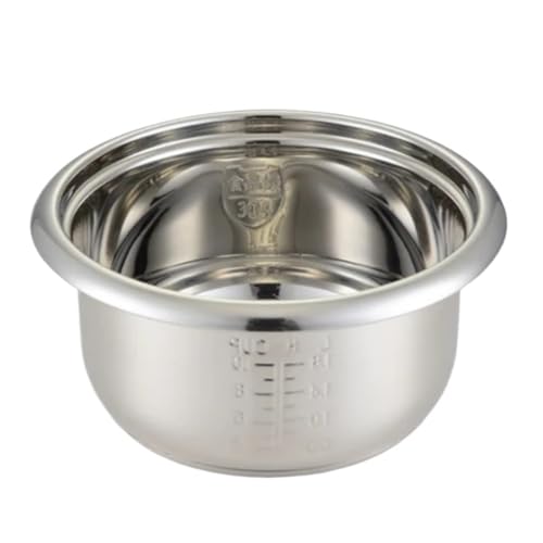 SQJZWOD 1L 304 Stainless Steel Rice Cooker Inner Container Non Stick Cooking Pot Replacement Rice Cooker Liner