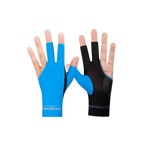 TUKEVA 2 Stück 3 Finger Snooker Handschuh rutschfeste Poolhandschuhe Billard Snooker Queue Handschuhe Atmungsaktive Billard Handschuhe für Snooker,Queue,Sport,passt auf Linke (Himmelblau) TUKEVA 2 Stück 3 Finger Snooker Handschuh rutschfeste Poolhandschuhe Billard Snooker Queue Handschuhe Atmungsaktive Billard Handschuhe für Snooker,Queue,Sport,passt auf Linke (Himmelblau)