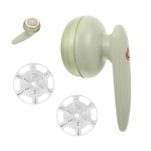 TOBBOMEY 充電式電動去球器 モディラン緑 刀頭 軽量快適グリップ 充電式衣類毛玉取り器 セーター カーテン 寝具 ソファ 毛羽 毛玉 糸くず除去簡単家用ファブリックシェーバー