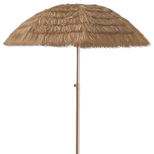 Sombrilla tiki hawaiana para exteriores y terrazas de bar con ajuste solar cómodo