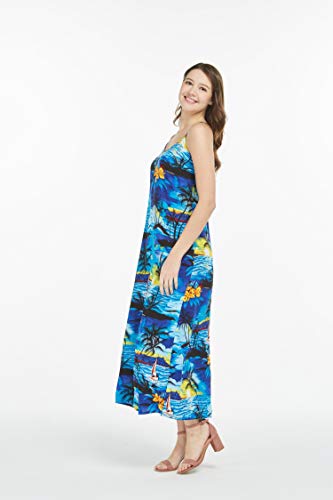 Image of Hawaii Hangover Family Matching Hawaiian Clothes, Sunset Blue | Family matching Hawaiian outfits, Sunset Blue, lightweight rayon, machine washable, tropical print, luaus, cruises