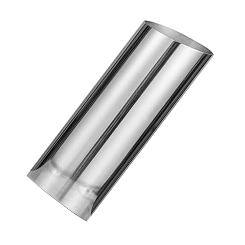 FUTUREORYY Edelstahl Blumen Vase Silber Zylinderform mit Schräge Öffnung Modern Minimalistisch für Trockenblumen Künstliche Pflanzen Hochwertiger Metall Blumentopf als Hochzeit