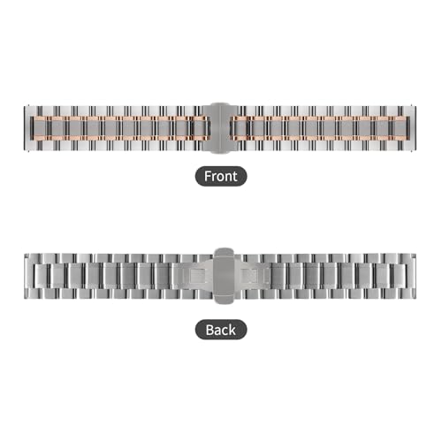 TStrap Metal Watch Band – Quick Release Watch Bands for Men Women - Stainless Steel Smart Watch Strap Bracelet Replacement Polished - 12mm ... 20mm 22mm 24mm