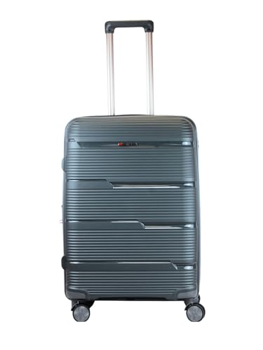 Image of Ligobags Polyester 8 Wheels 360 Degree Wall Street Soft-Sided Cabin Luggage Laptop Roller Case |24 Inch Trolley Bag