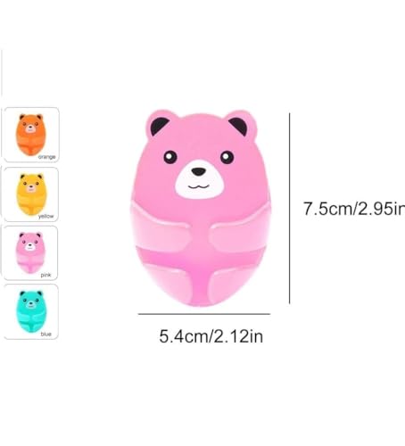 Image of 4 Pack Cute Bears wall Hooks Adhesive Cartoon Bear Plug Wire Holder Cable Organizer Strong Hanging Hooks Kitchen Gadgets Multipurpose Storage Hooks for Home and Office